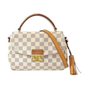 ♥️ Louis Vuitton Croisette White Leather Shoulder Bag ♥️